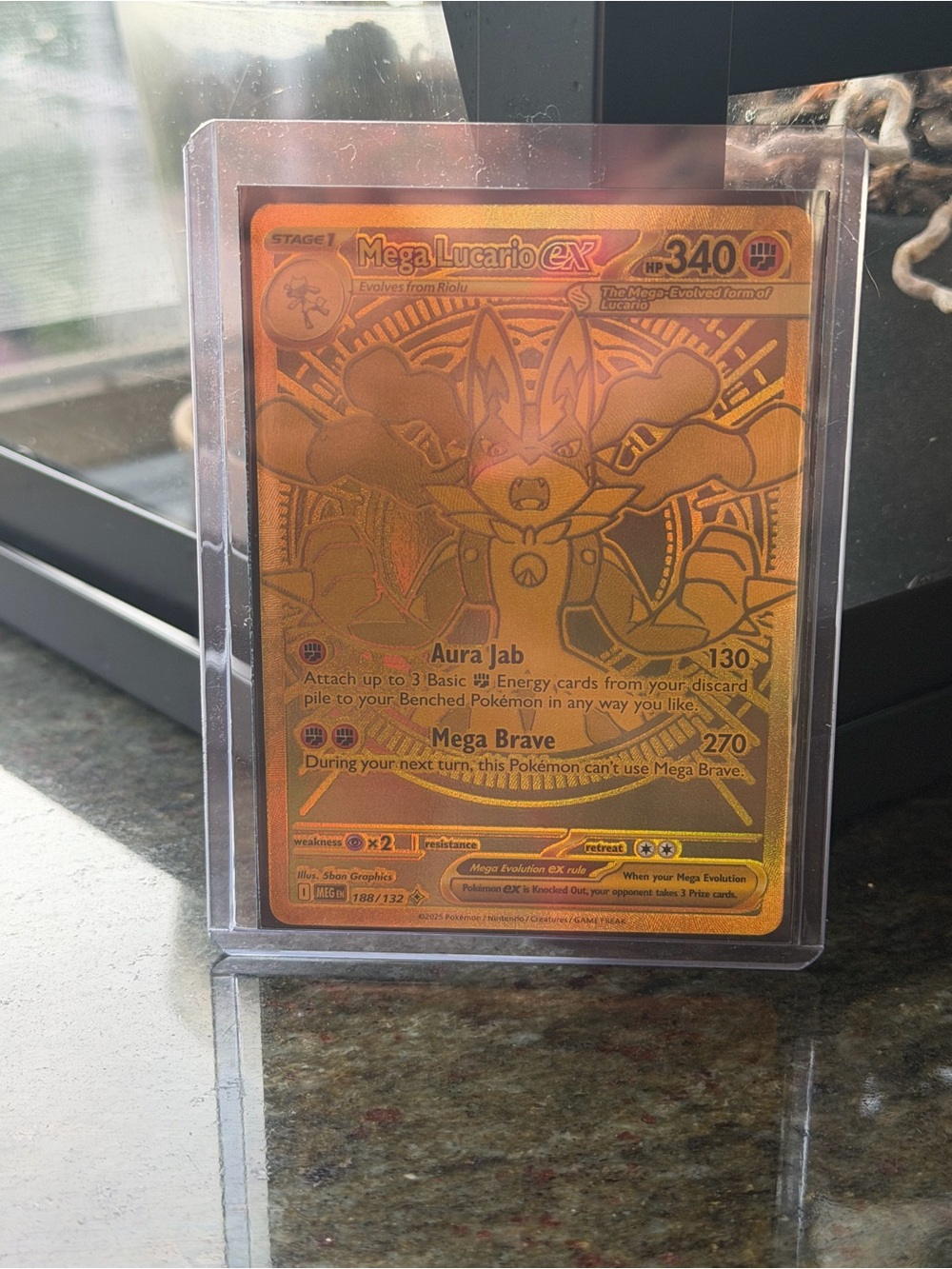Mega Lucario EX Gold Holo Pokémon TCG Card